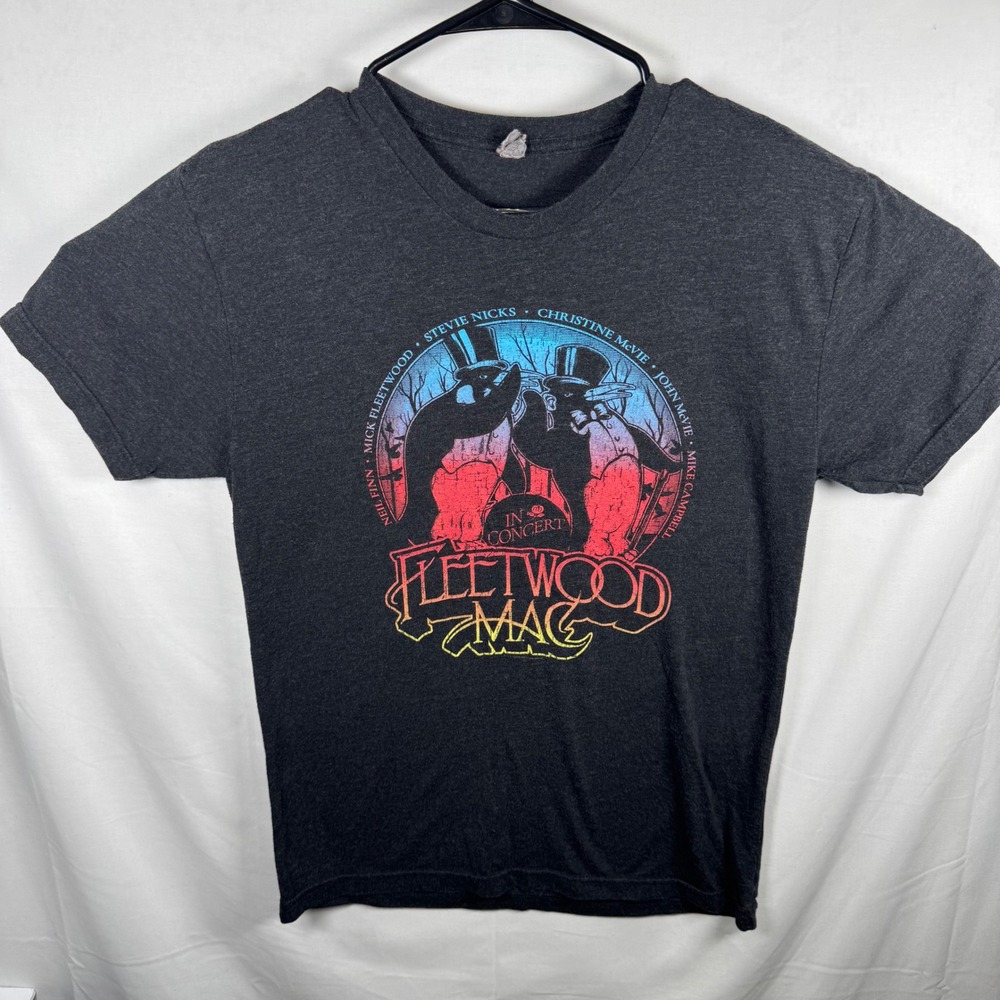 Next Level Fleetwood Mac T Shirt Mens Small Gray Concert Tour Graphic Tri-Blend